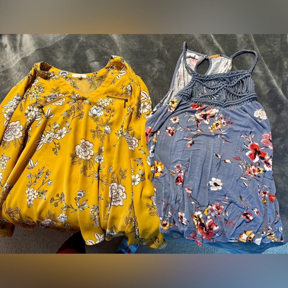 2 Maurices tops (blouse & tank top) L